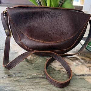 Portland Leather Dark Brown Crossbody Bag